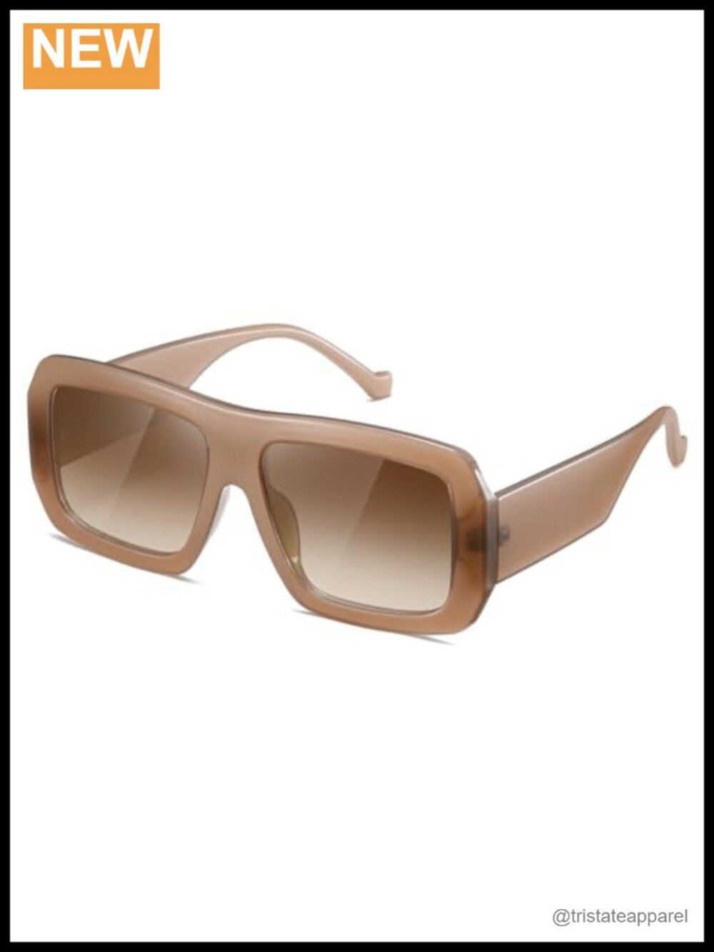 Oversized Square Sunglasses Retro UV400 Protection Full Frame